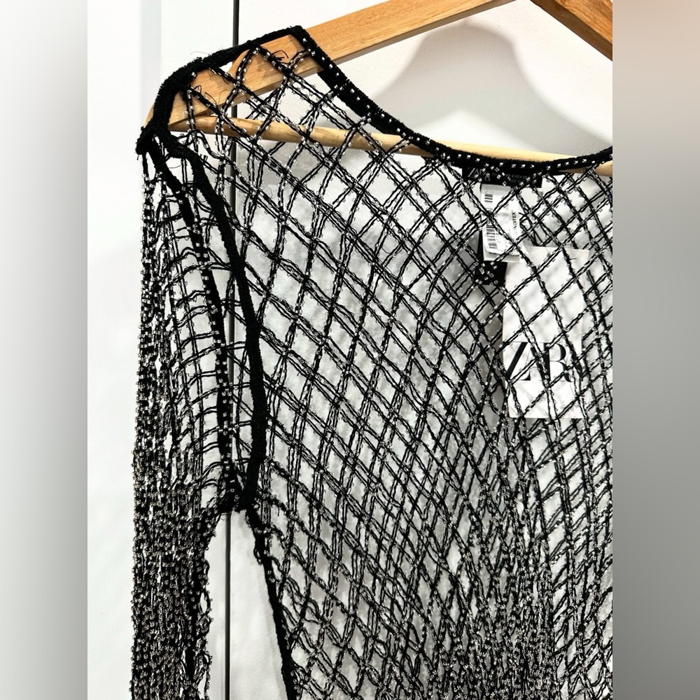 ❌SOLD Zara Mesh Beaded Top NWT - Picture 13 of 16